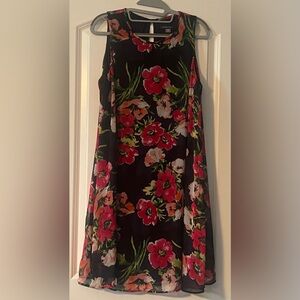 Tommy Hilfiger Sleeveless Chiffon Floral Print Dress
